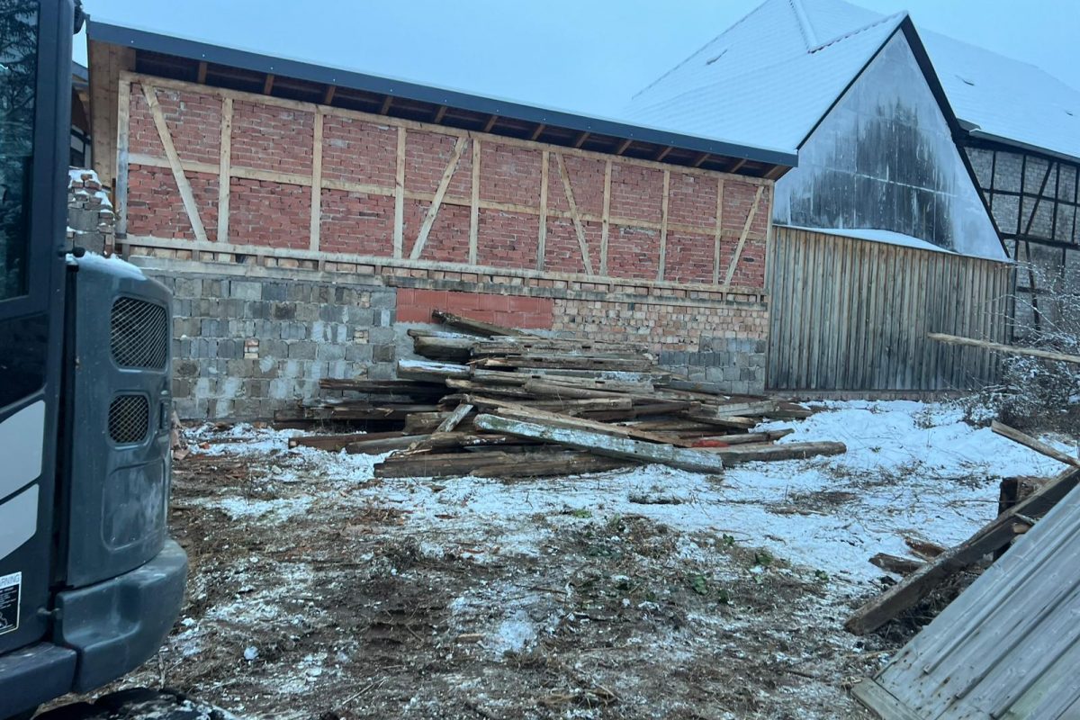 Abriss einer Scheune