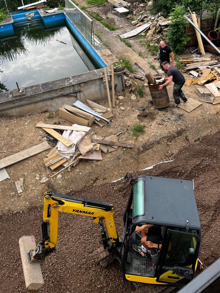 Baggerarbeiten Grundstück mit FreyCon